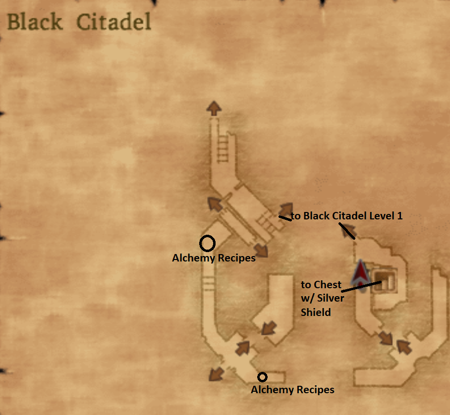 Map of Black Citadel Level 2